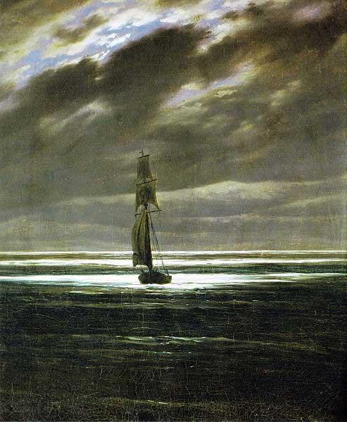 Caspar David Friedrich Seascape by Moonlight, also known as Seapiece by Moonlight Germany oil painting art